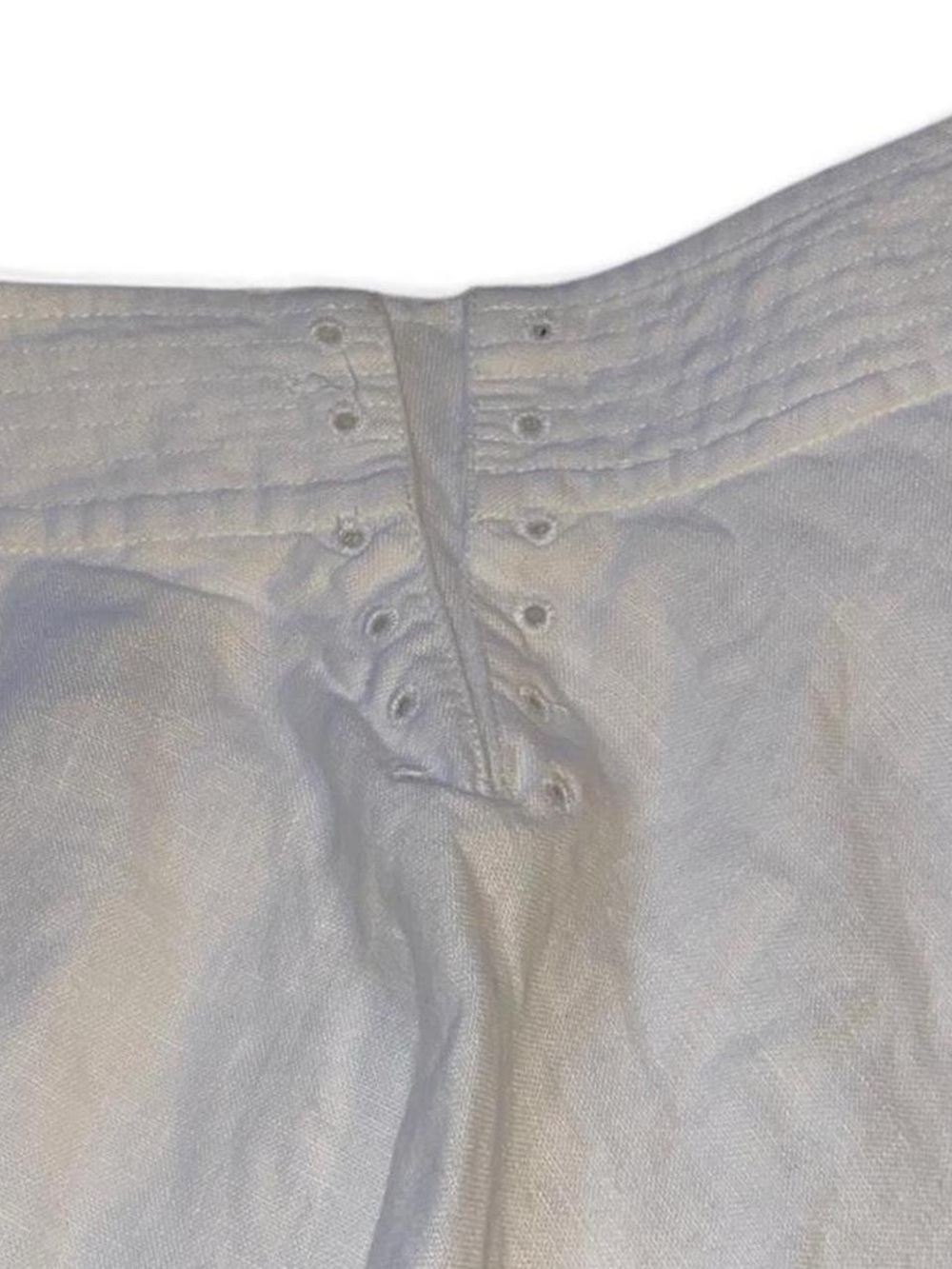 100% Linen/Cotton Ralph Lauren Crispy White A-Line Midi Skirt Summer Wedding - Picture 3 of 5